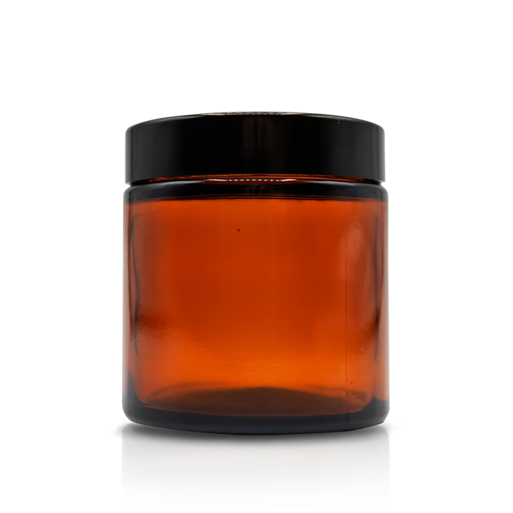 Glazen pot 120ml (bruin glas)